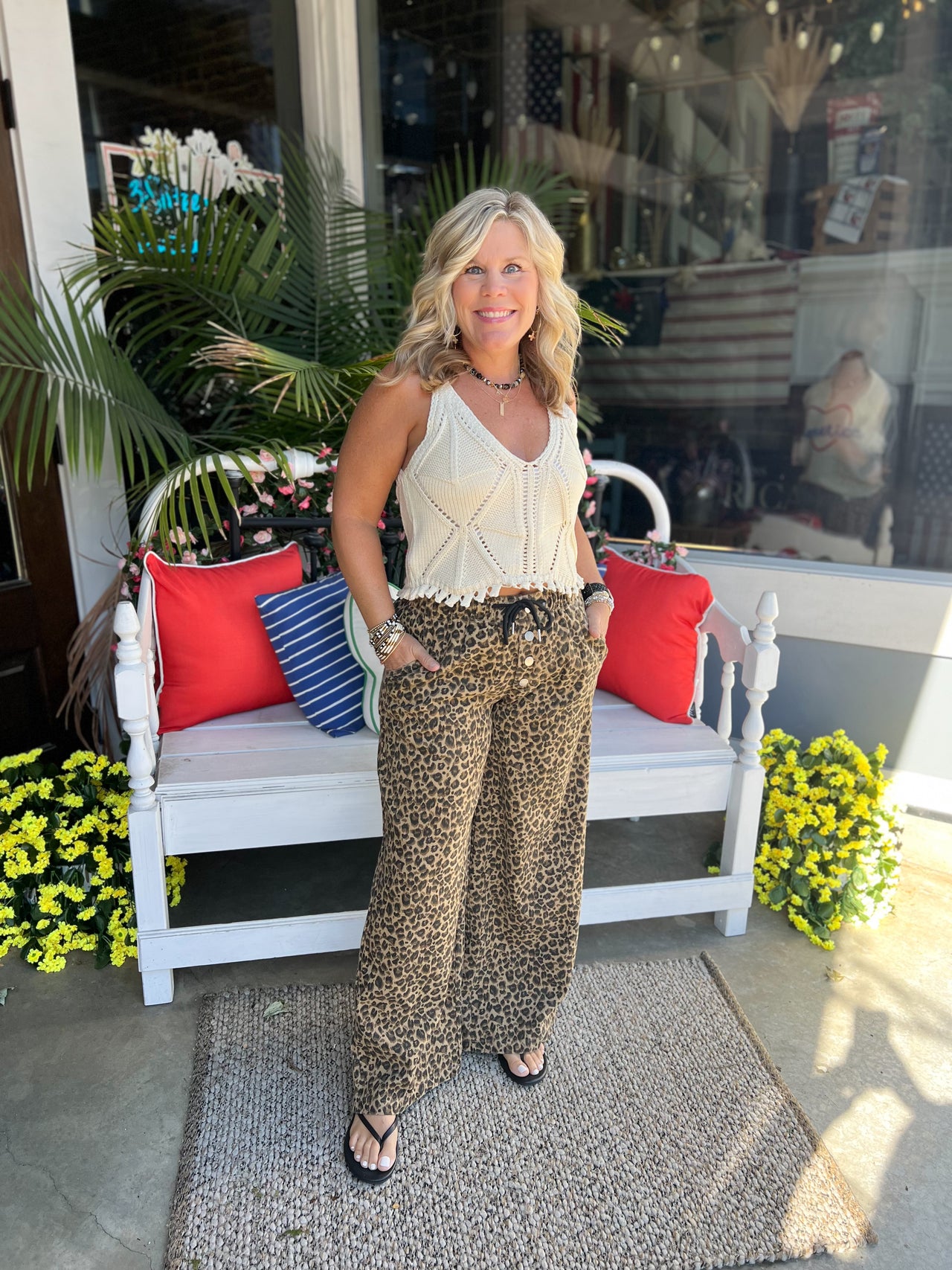 Leopard Twill Pants