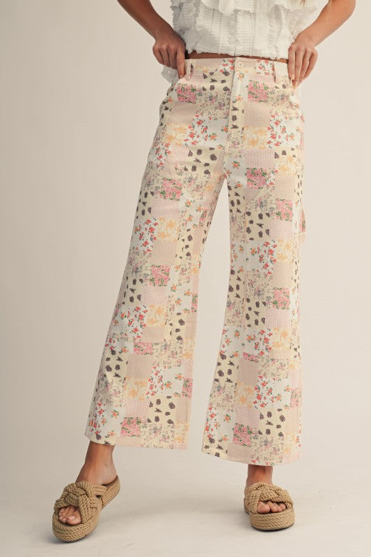 Floral Patchwork Pants