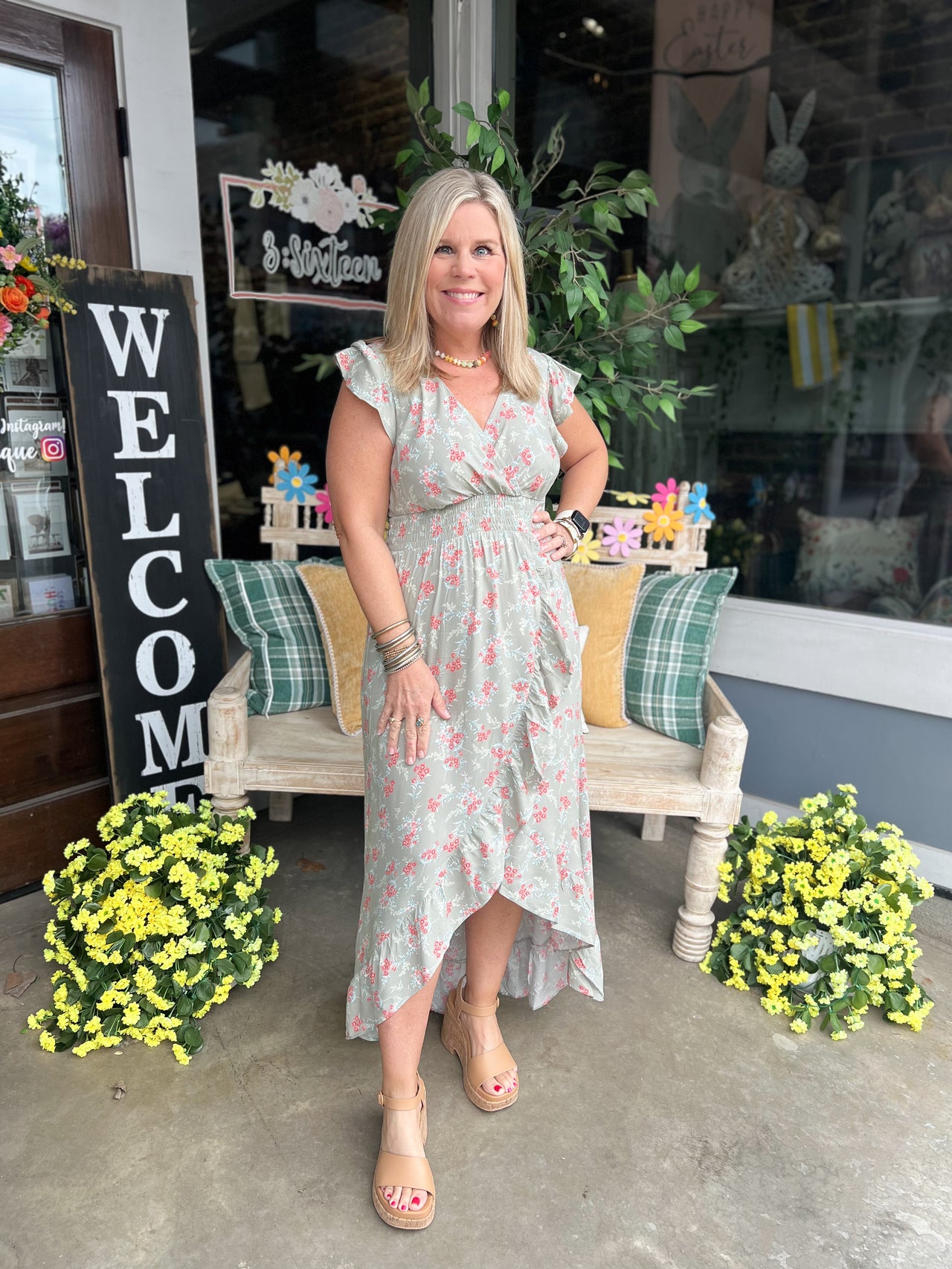 ETHEREAL FLOW MAXI DRESS W/ RUFFLE DETAIL