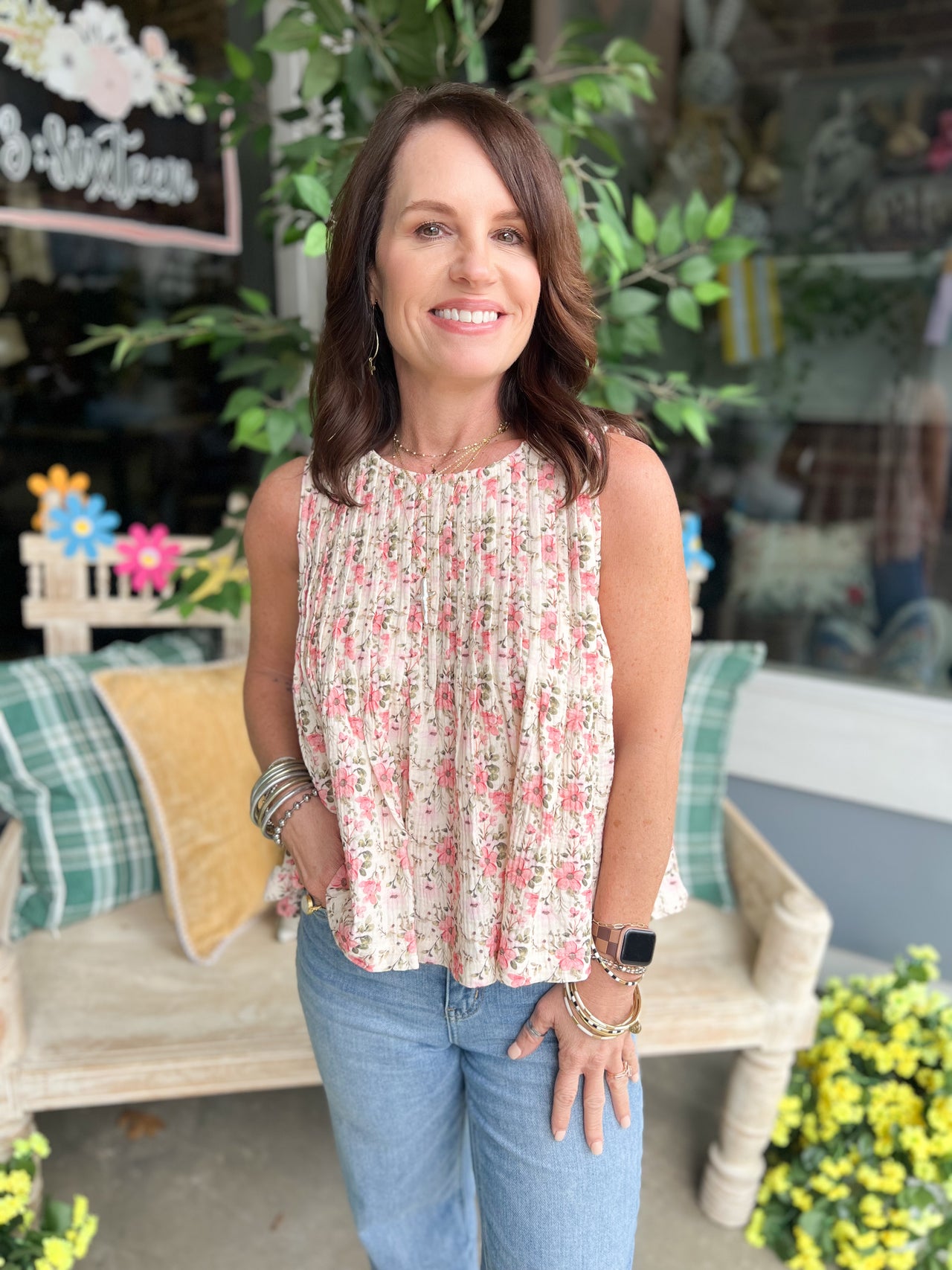 Floral Sleeveless Top