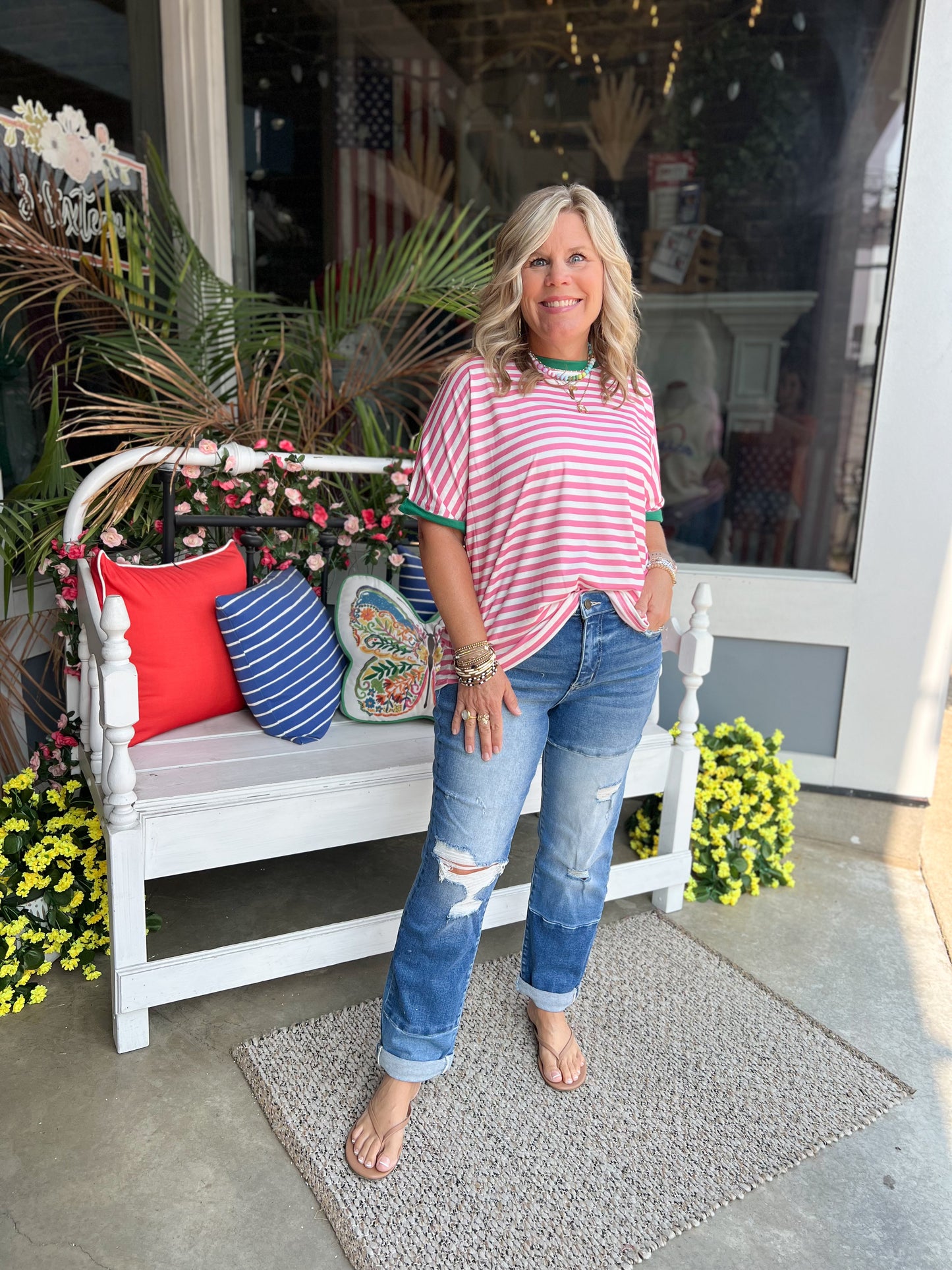 Diligent Boyfriend Rolled Cuff Jeans