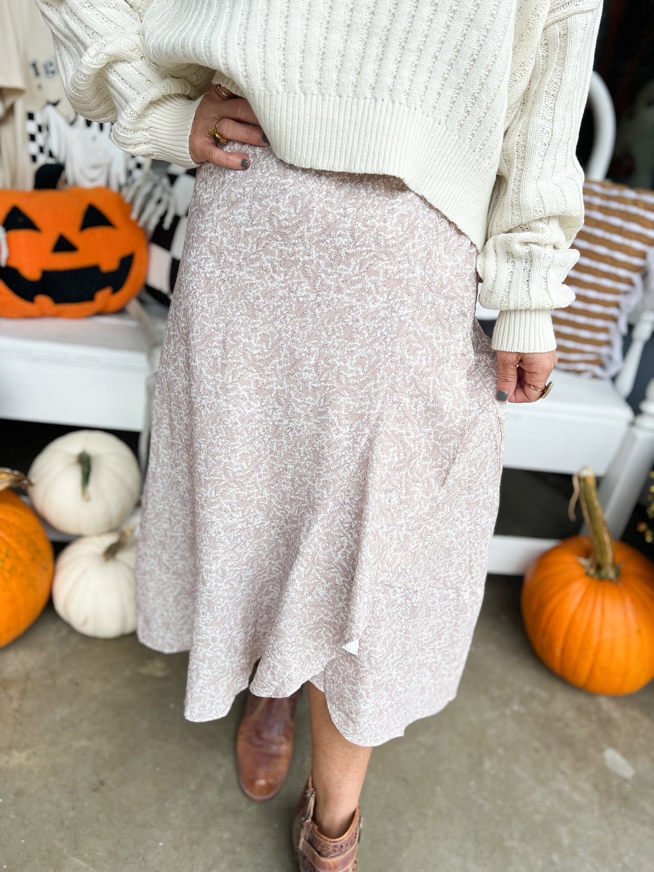 Floral Ruffle Skirt