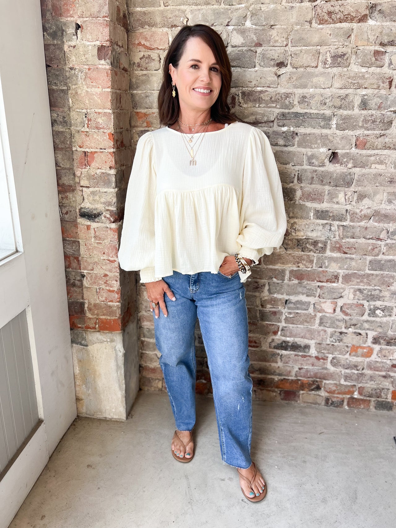 Puff Sleeve Babydoll Top