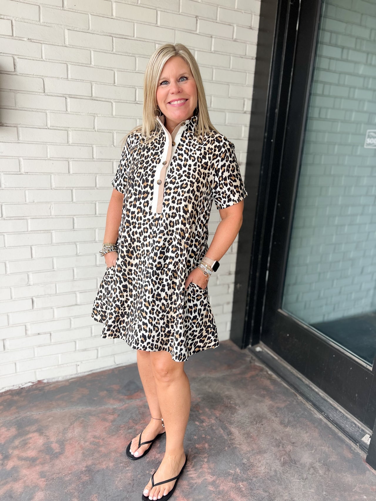 Leopard Pullover Mini Dress