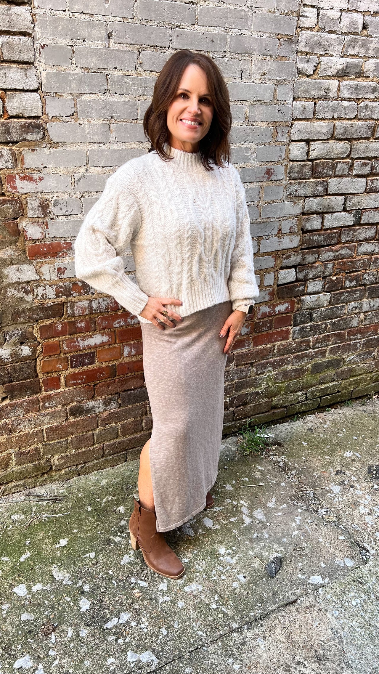 The Taupe Rosey Skirt