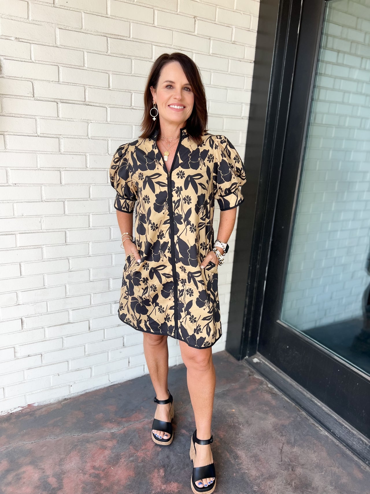 Botanical Puff Sleeve Mini