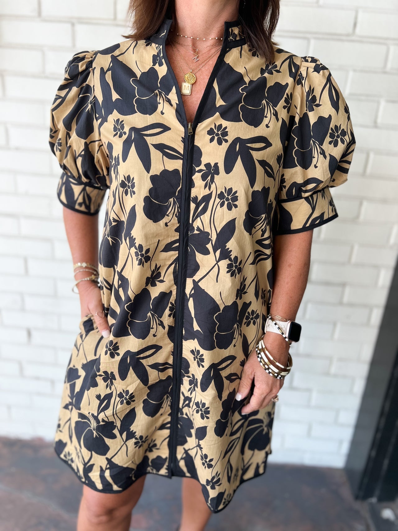 Botanical Puff Sleeve Mini