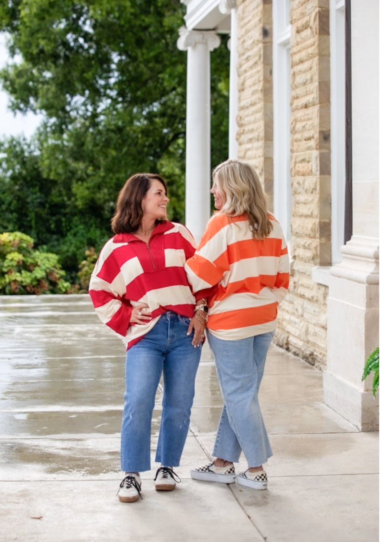 Bama Striped Gameday Top