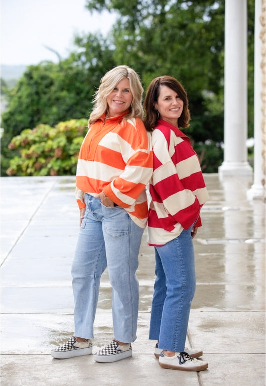 Bama Striped Gameday Top