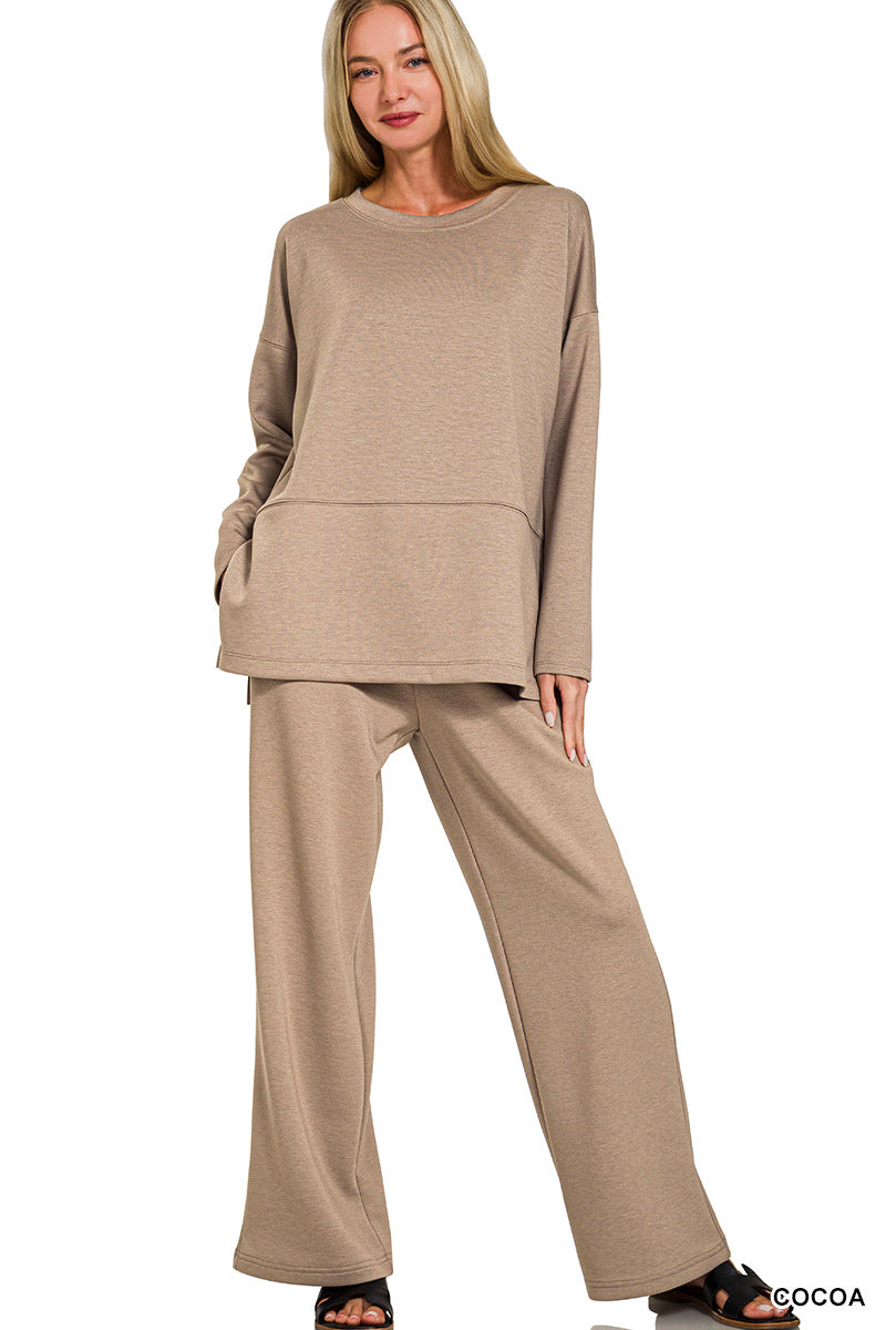 Weekend Side Slit Pant Set