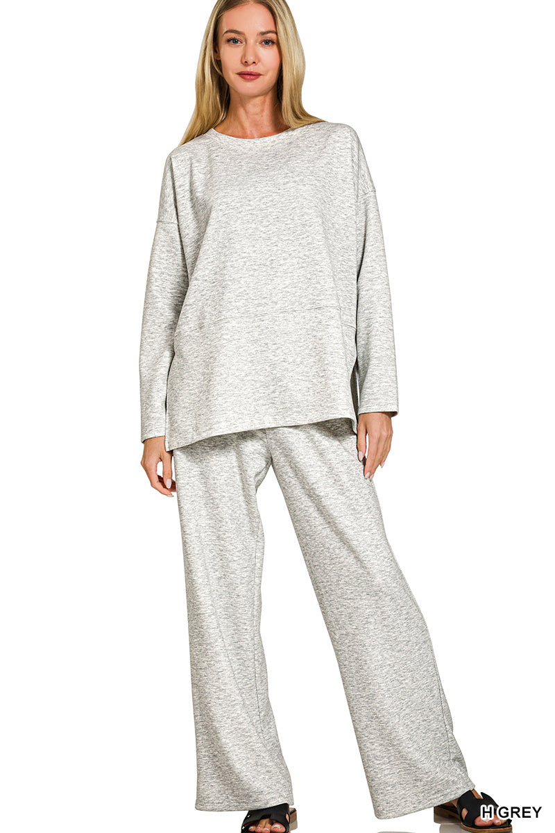 Weekend Side Slit Pant Set