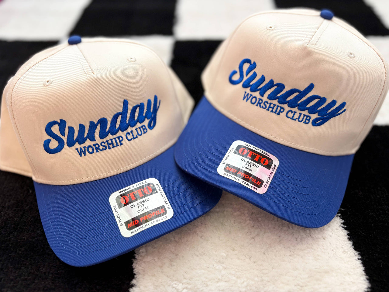 Sunday Worship Embroidered Trucker Hat
