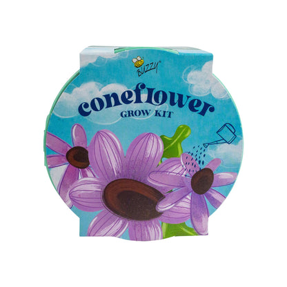 Buzzy Seeds Kids Flower Grow Pail - Coneflower Garden Kit