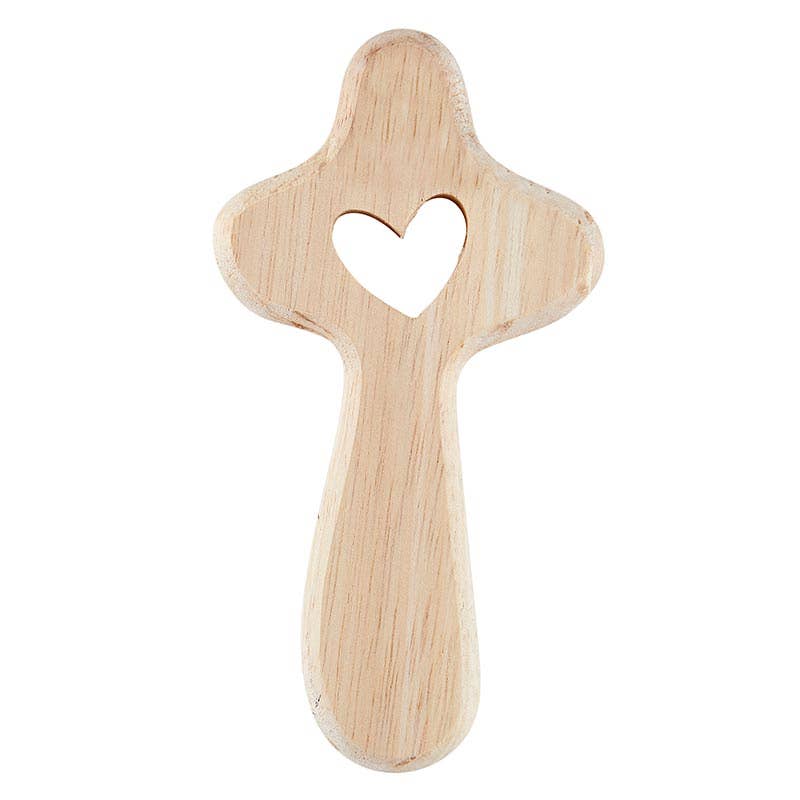 Cutout Handheld Cross - Heart