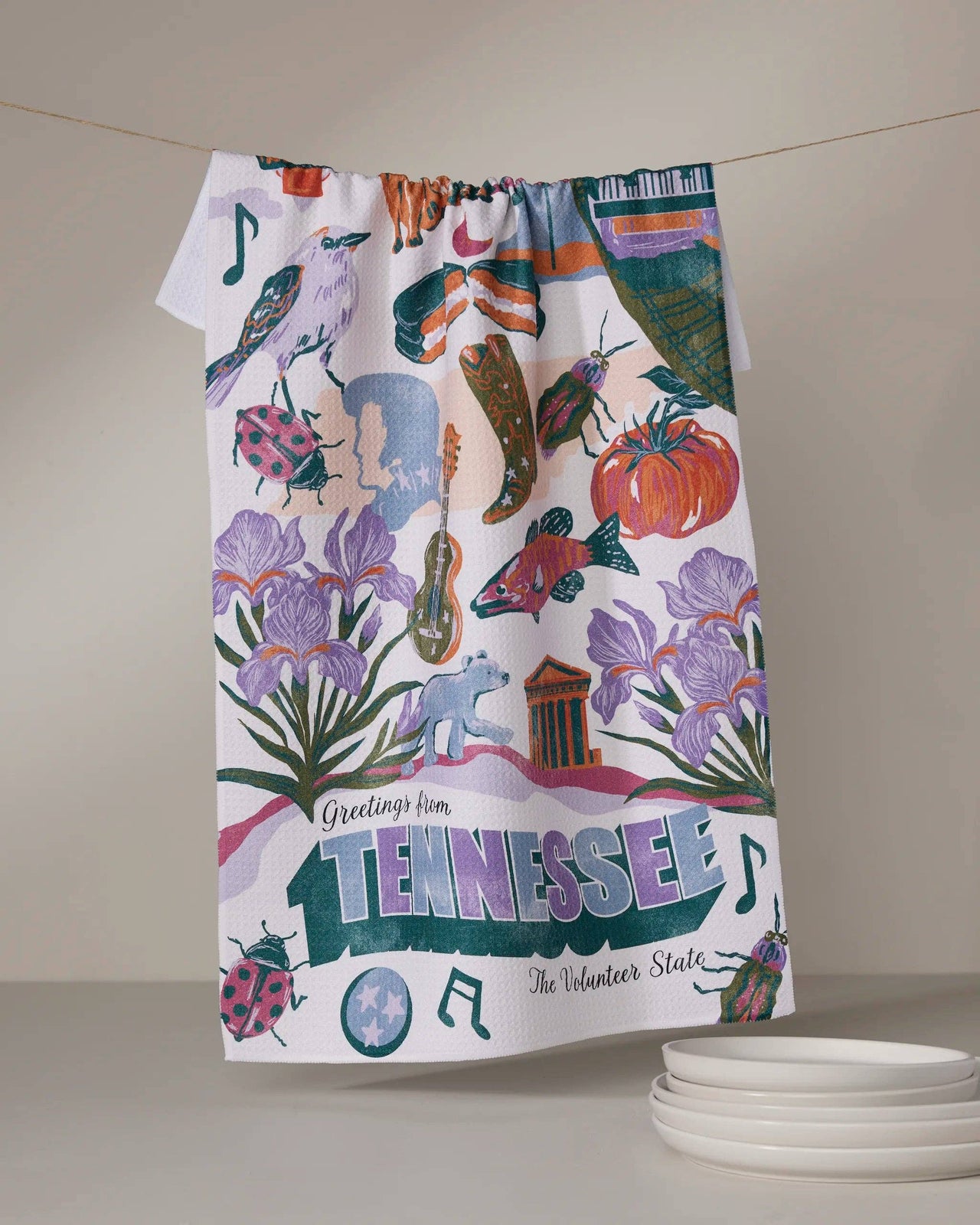 Greetings From Tennessee Tea Towel