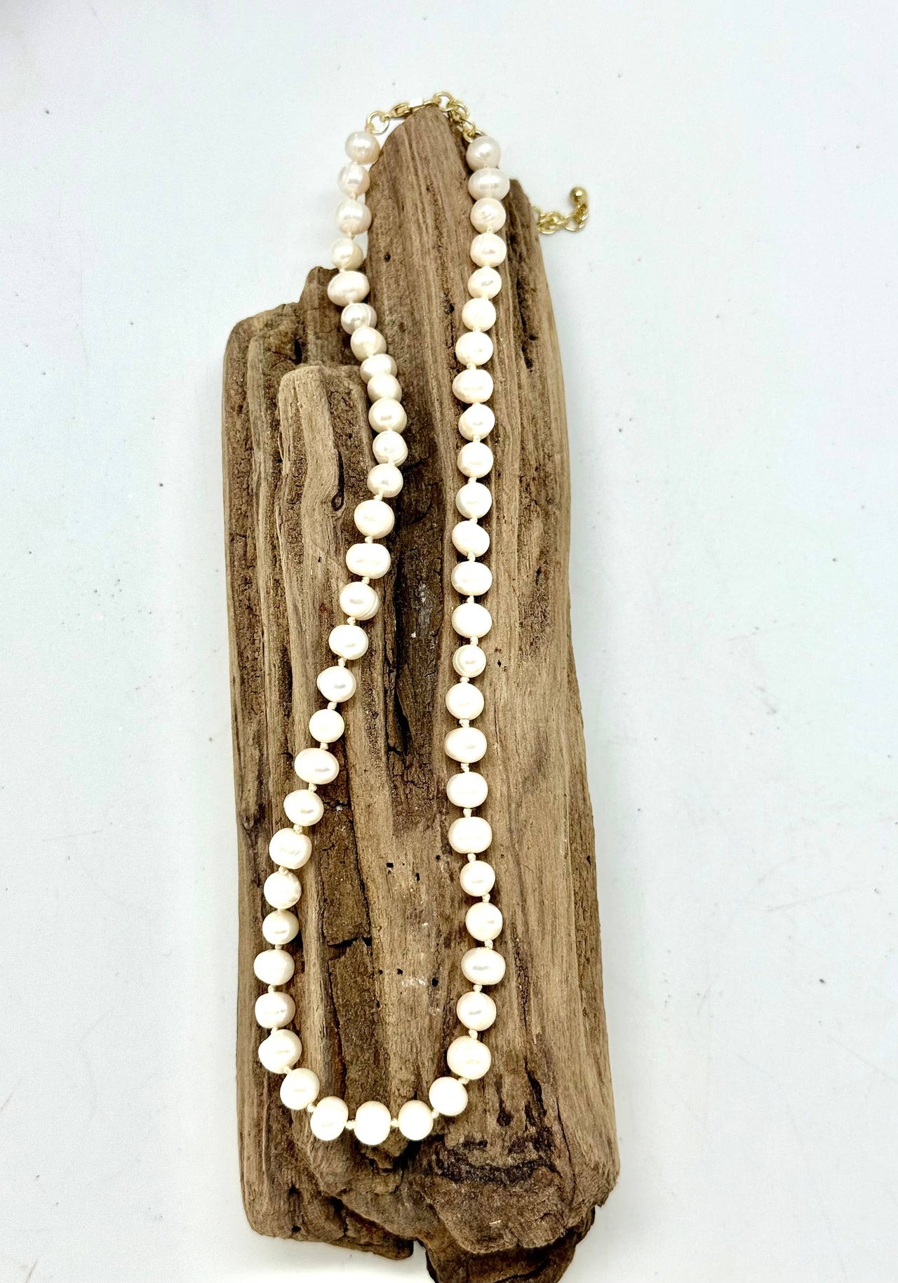 Necklace Freshwater Pearl 6-8mm Double Knotted 18”w/2”ext. 