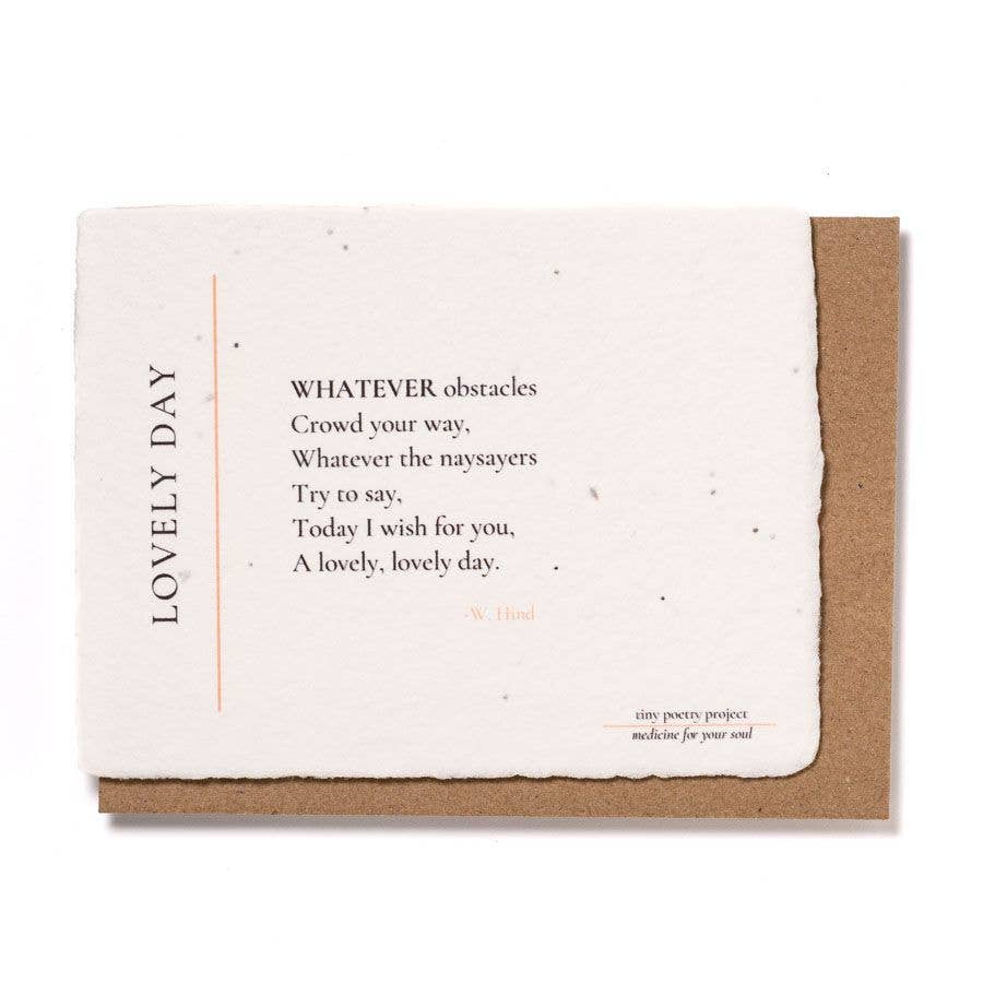 Lovely Day: Plantable Wildflower Friendship Card