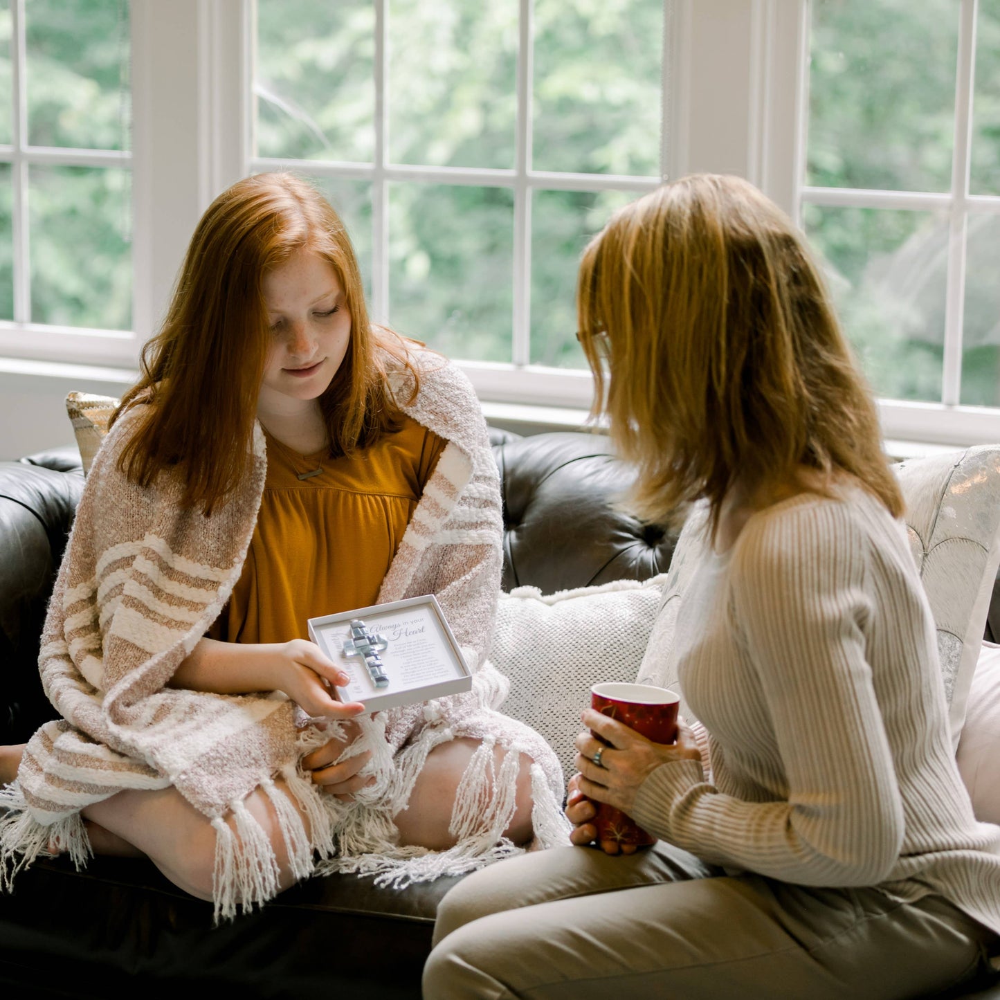 Always In Your Heart Sympathy Gift: Mosaic Cross 6307G