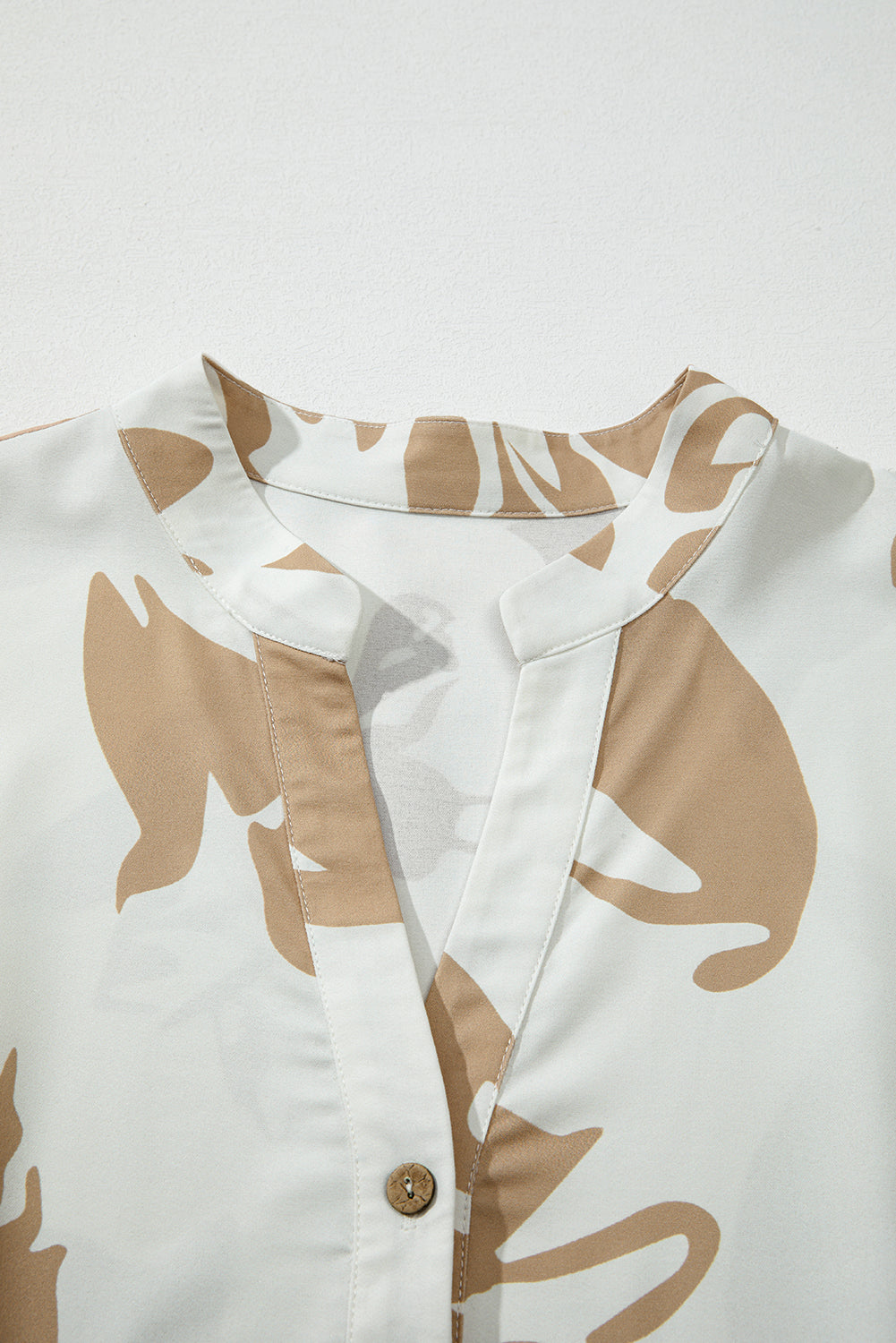 PLUS SIZE Khaki Abstract Print Ruffle Sleeve Tiered A-line Long Dress