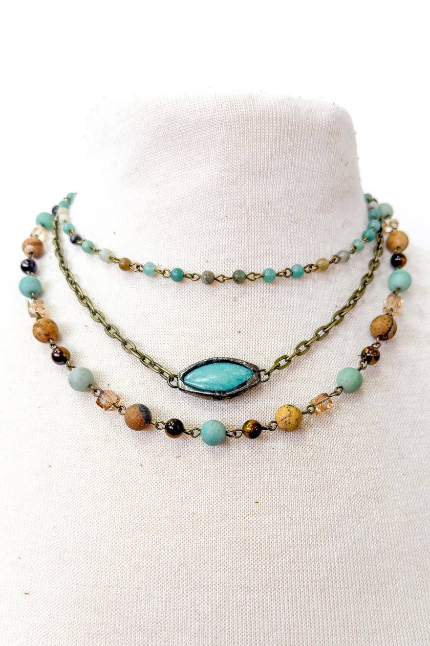 Emory Necklace Amazonite Short