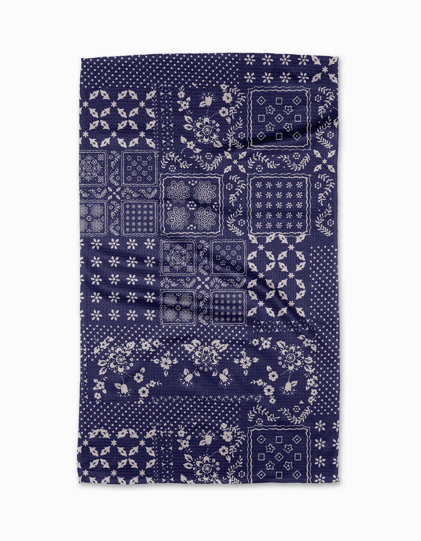 Blossoming Bandanna Blue Tea Towel