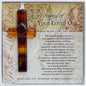 Memorial Remembrance Gift USA  Handmade Glass Cross 4408