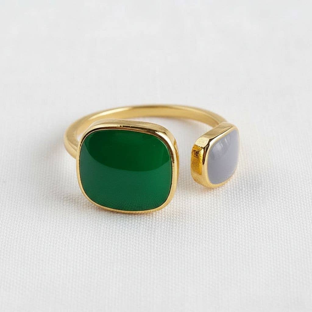 Heritage-Inspired Geometric Adjustable Ring