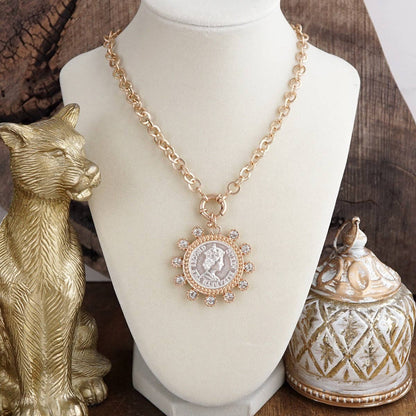 Elizabeth – Statement Coin Necklace