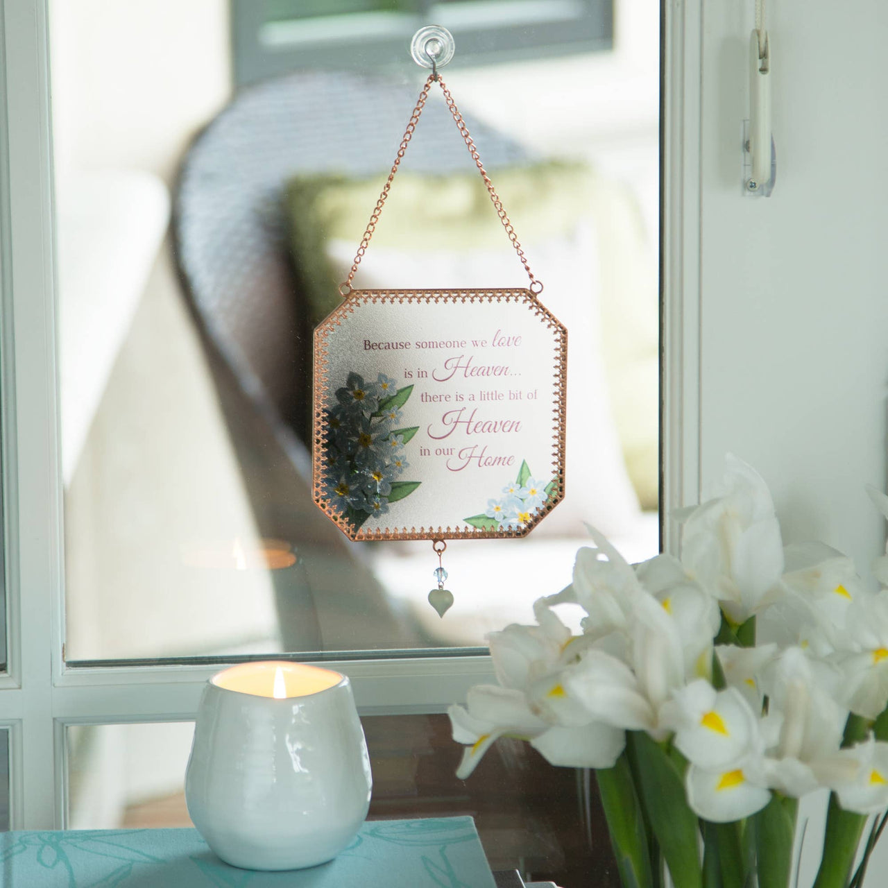 Heaven in our Home - 5" x 5" Glass Suncatcher