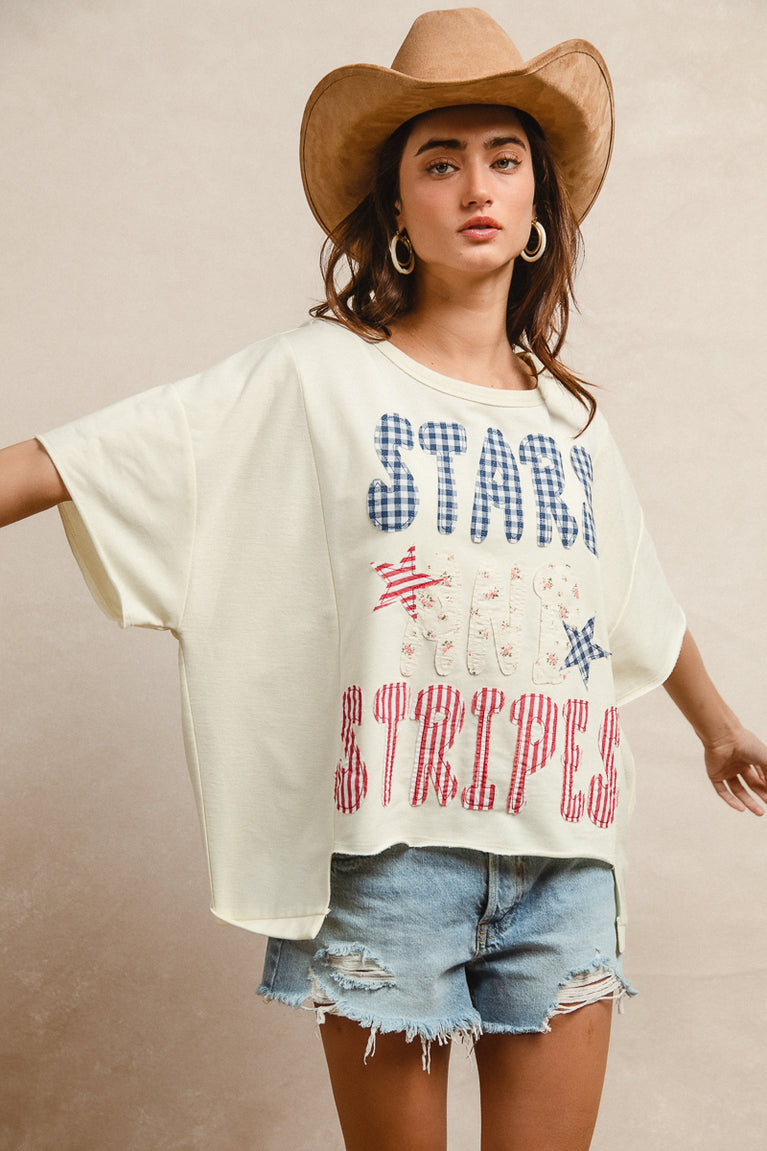 Stars & Stripes Patchwork Top