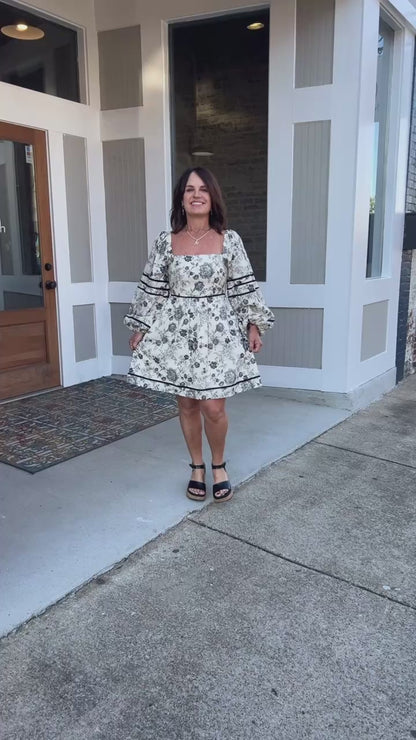 Vintage Black Babydoll Dress