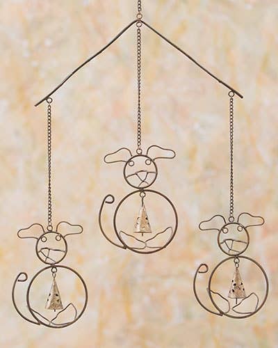 Flamed Dogs w/Bells Wind Chime